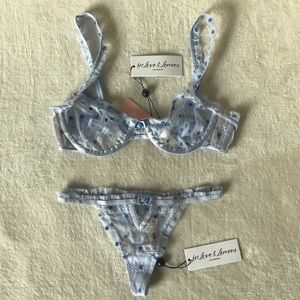 Harper Ruffle Bra (S) + Thong Panty (XXS)
